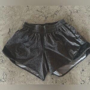 Lululemon 4 inch Hotty Hot shorts size 8 in speckled gray
